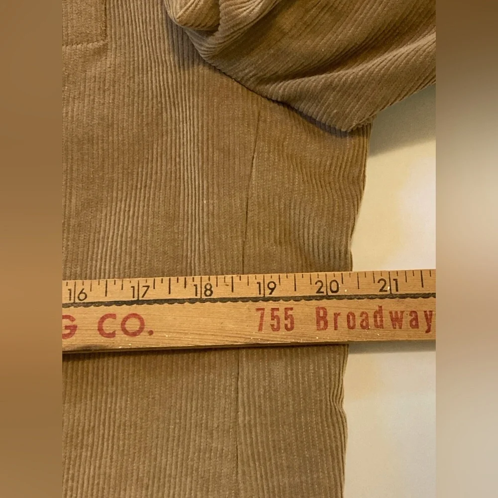Alan Flusser Corduroy Blazer Jacket Men’s 40R Brown Tan Two Button Sport Coat